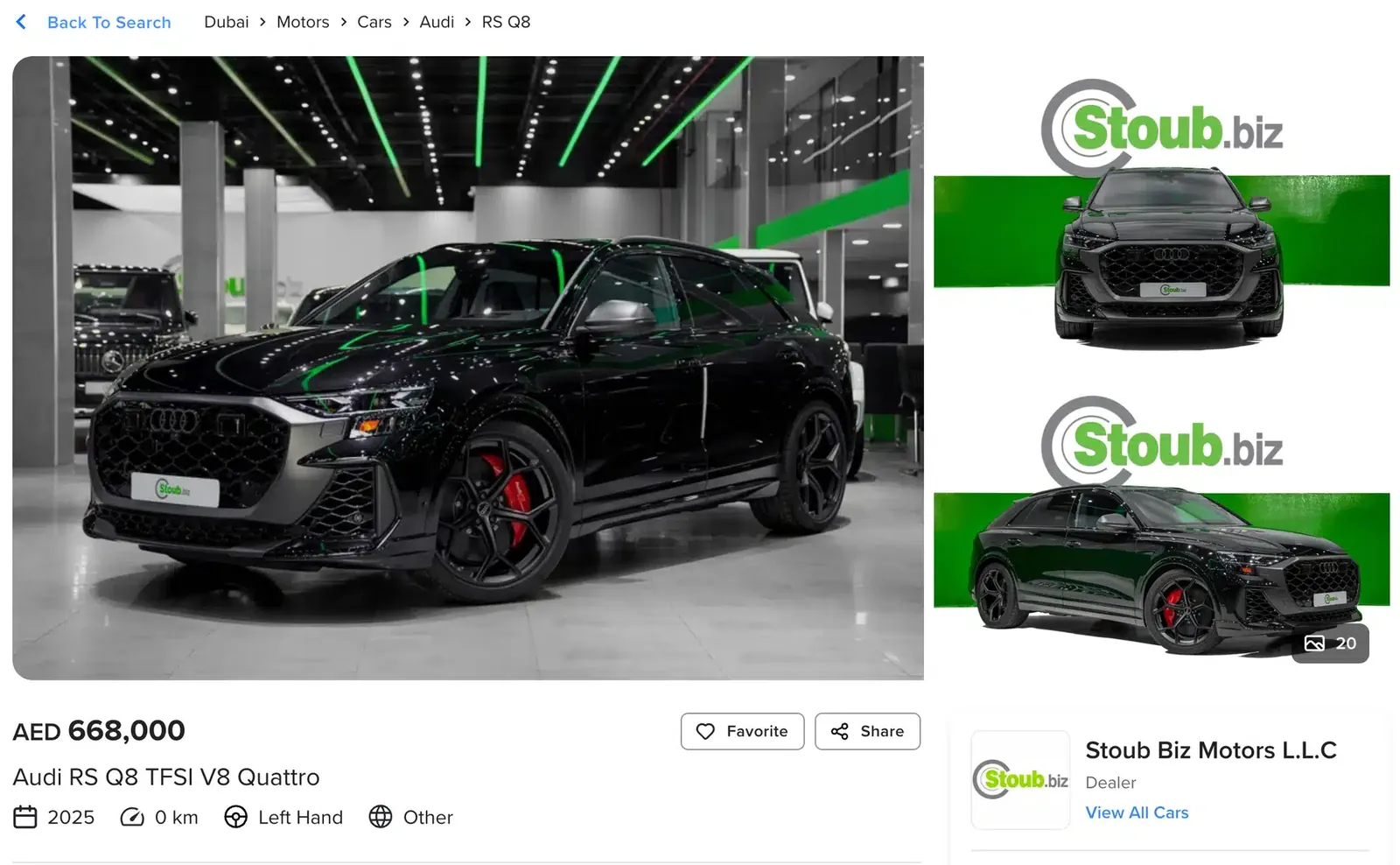 Audi RSQ8 op Dubizzle