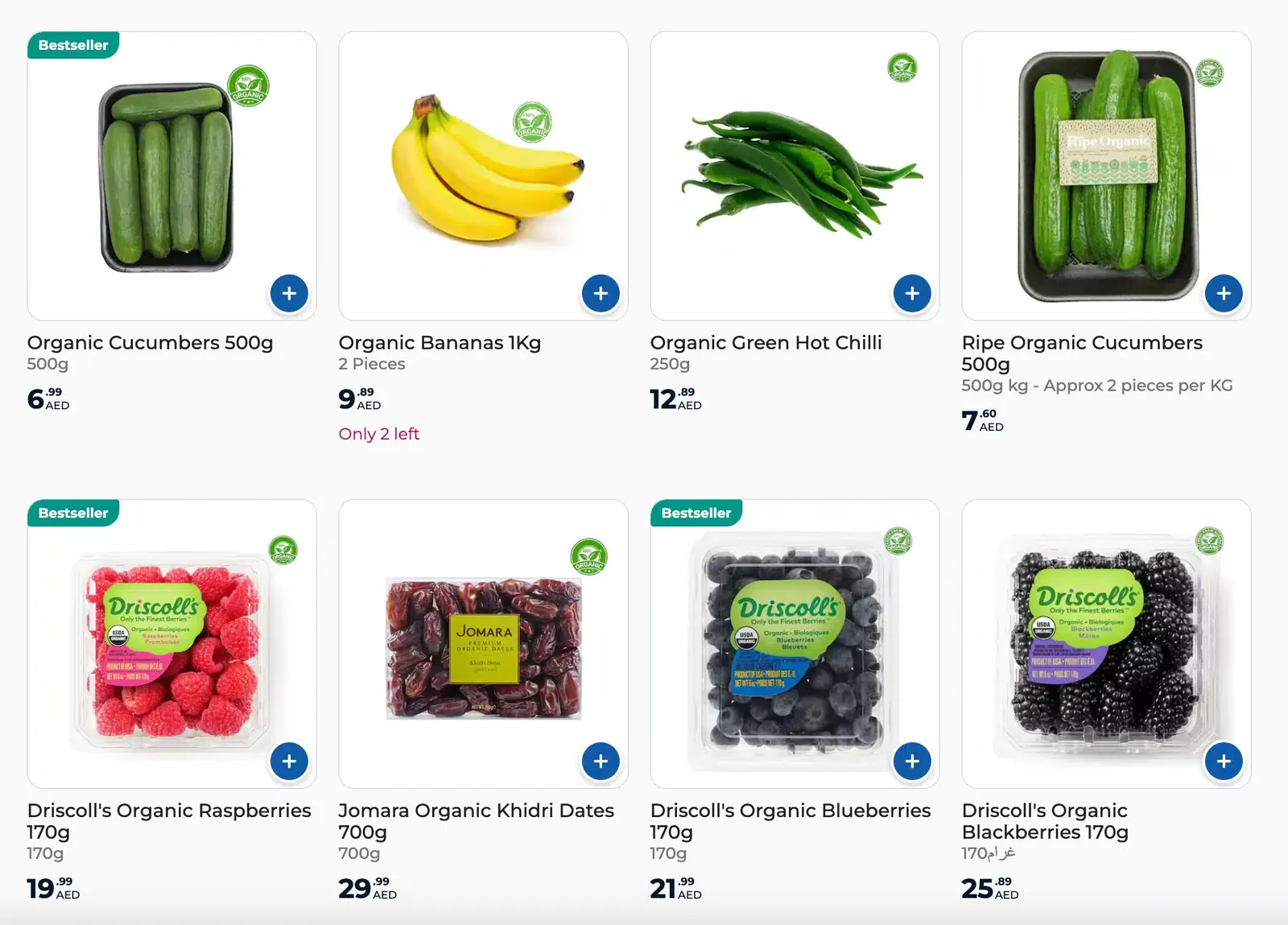Carrefour Dubai, prijzen van groente en fruit