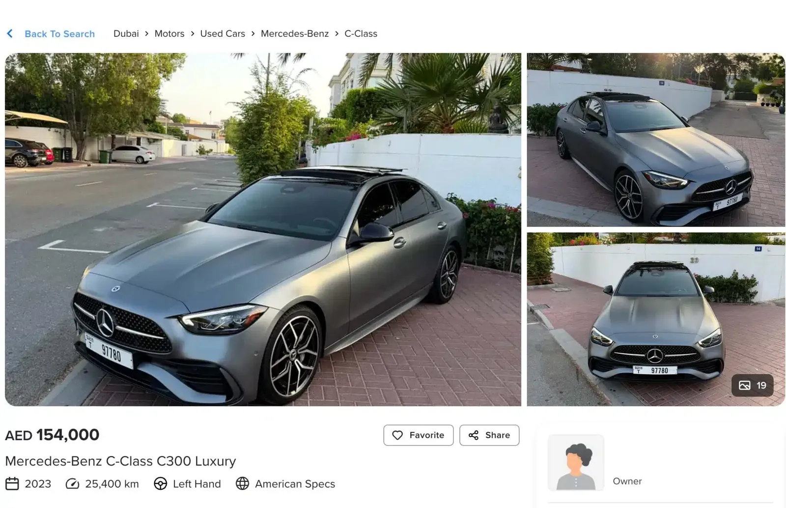 Mercedes C-klasse op Dubizzle
